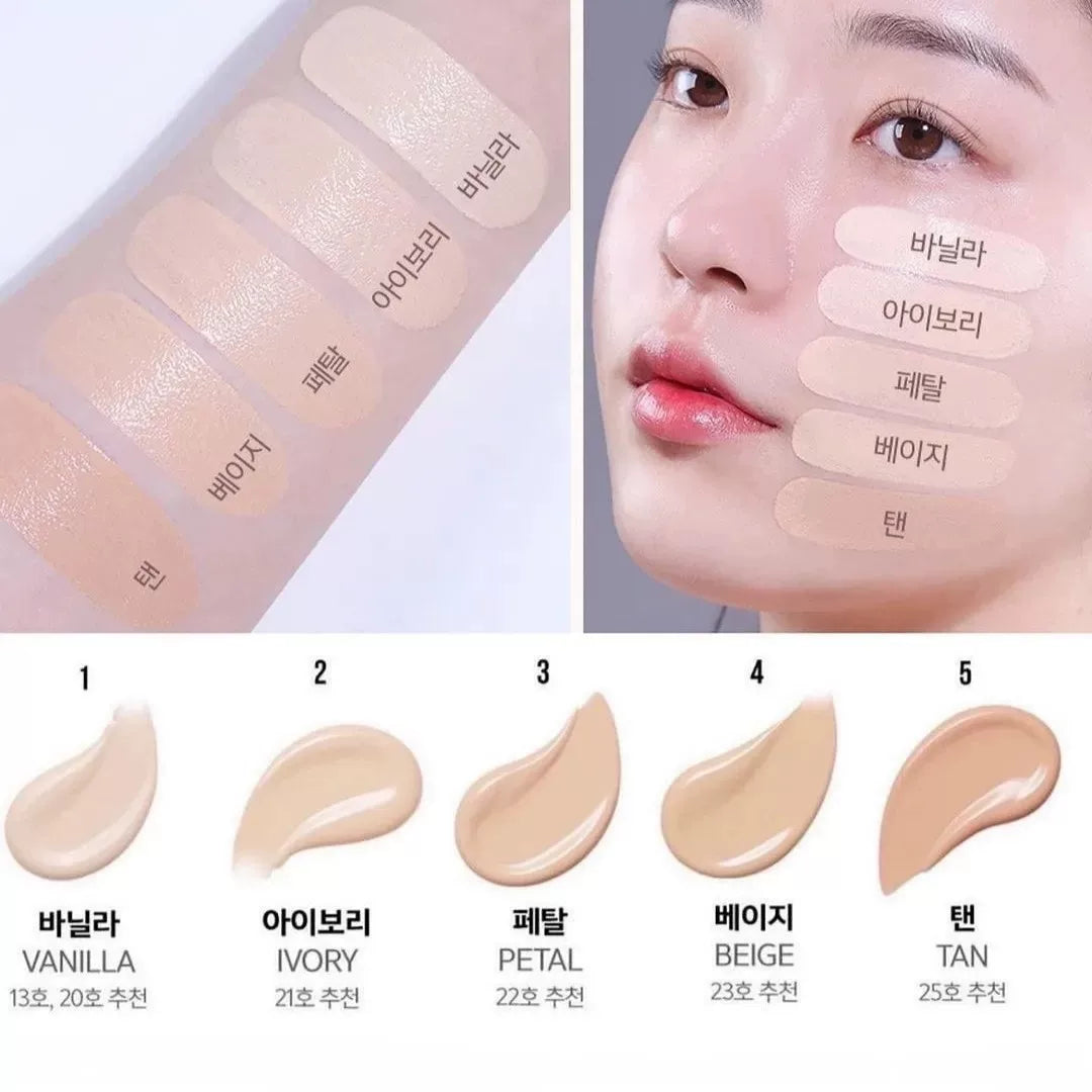 韩国Espoir艾丝珀金盖气垫轻薄哑光持久遮瑕水润不脱妆奶油肌正品