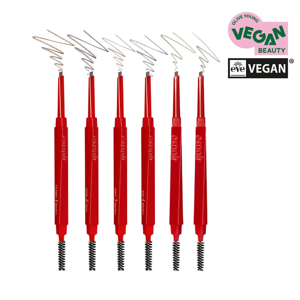 Espoir艾丝珀三角眉毛笔自然眉笔眉刷刷子持久防水不脱色晕染极细