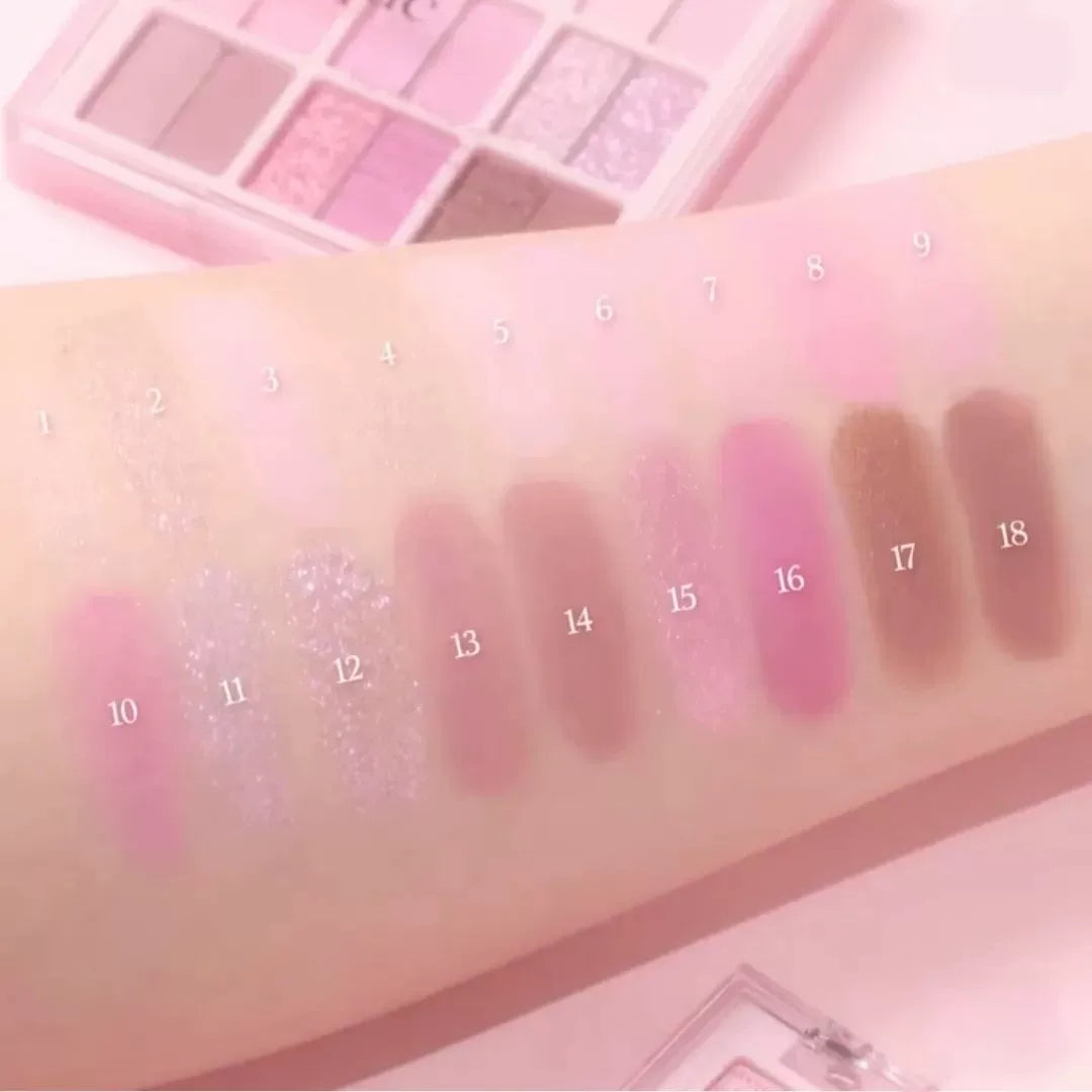 韩国Dasique代曦可新款Berry浆果草莓系列18色眼影盘珠光甜美提色