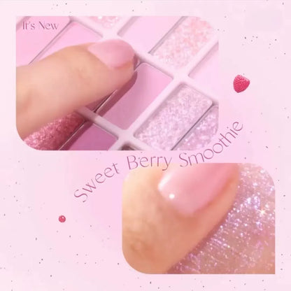 韩国Dasique代曦可新款Berry浆果草莓系列18色眼影盘珠光甜美提色