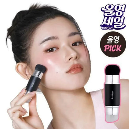 韩国Studio17新品双头腮红刷硅胶刷膏状/粉妆结合多用便捷式正品