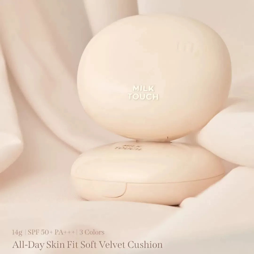 韩国MilkTouch雾面半哑光定妆气垫轻薄控油持久遮瑕提亮肤色正品