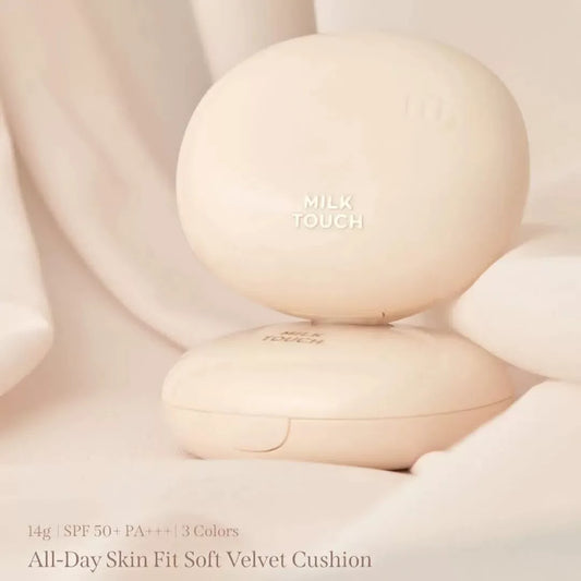 韩国MilkTouch雾面半哑光定妆气垫轻薄控油持久遮瑕提亮肤色正品