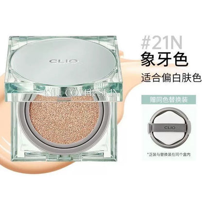 現貨｜CLIO 柔和啞光超持久定妝氣墊粉底 (連Refill) Kill Cover Skin Fixer Cushion SPF50+ PA+++