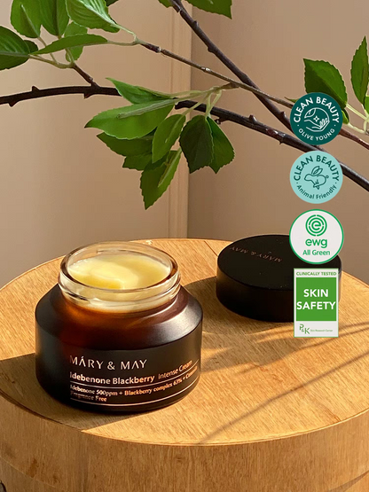韩国Marynmay媄茵雅艾地苯黑莓保湿面霜滋润紧致抗衰老70g正品