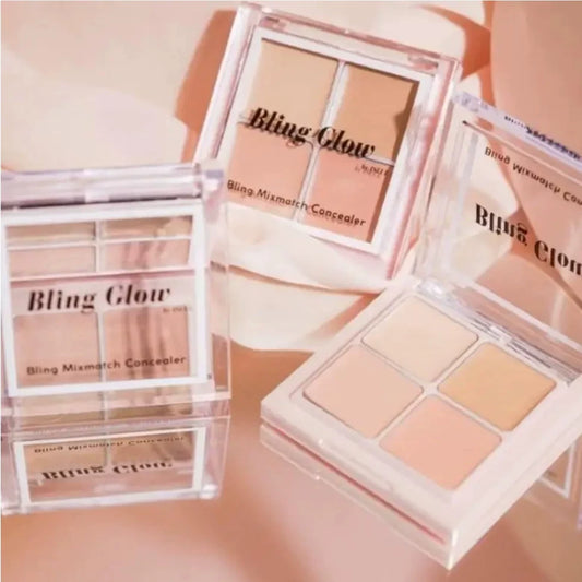韩国bling glow四色遮瑕超级水润持久覆盖黑眼圈痘印化妆师推荐