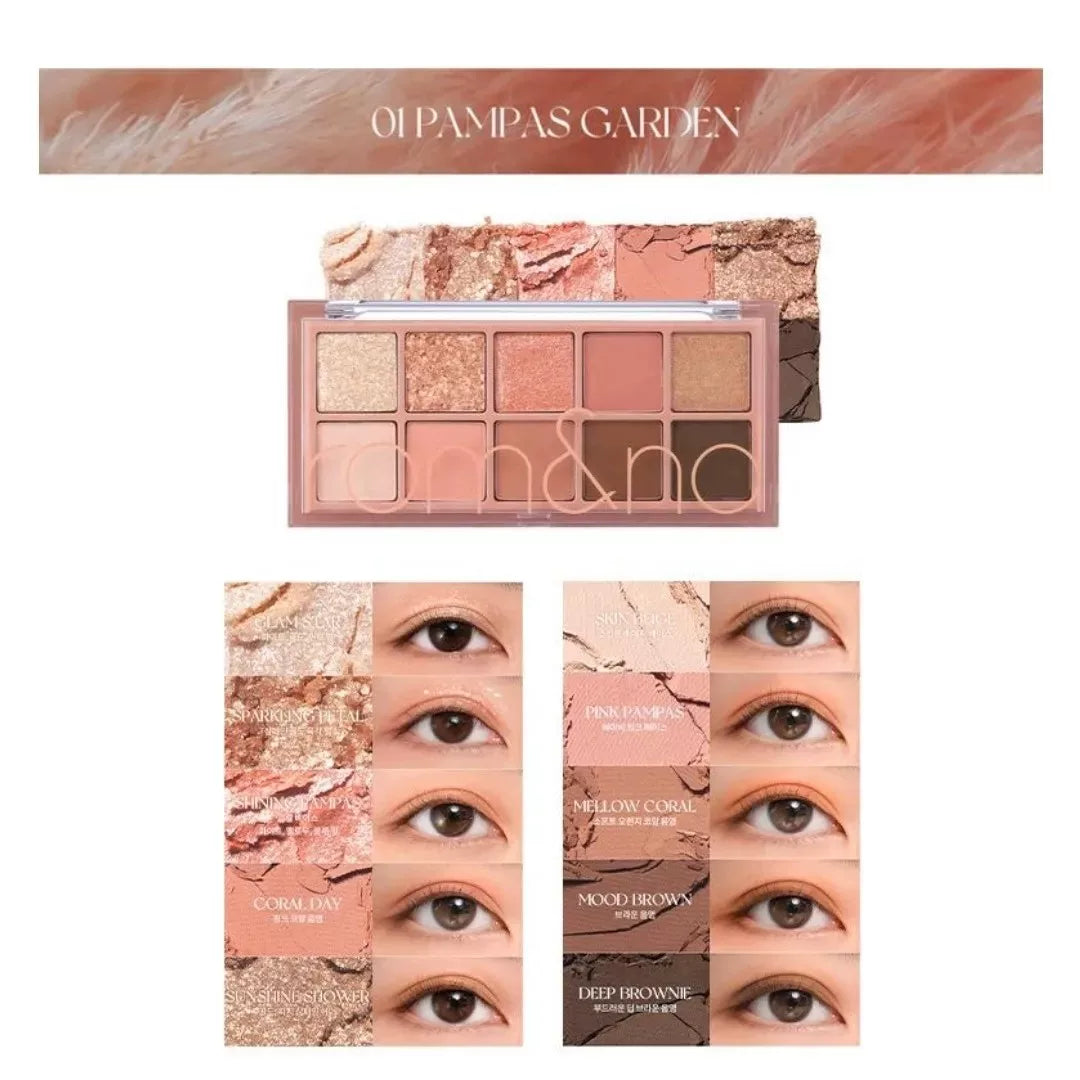 韩国Romand柔魅得花园系列十色眼影盘多色持久不脱妆高颜值正品