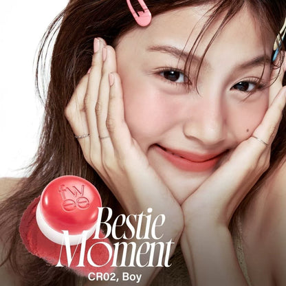 韩国新款Fwee柔雾唇颊两用腮红布丁膏多功能持久不脱妆爆款正品