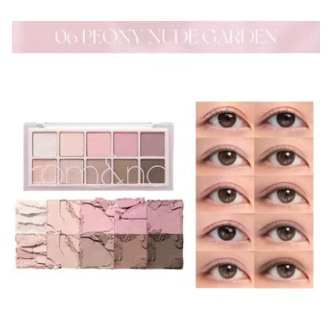 韩国Romand柔魅得花园系列十色眼影盘多色持久不脱妆高颜值正品