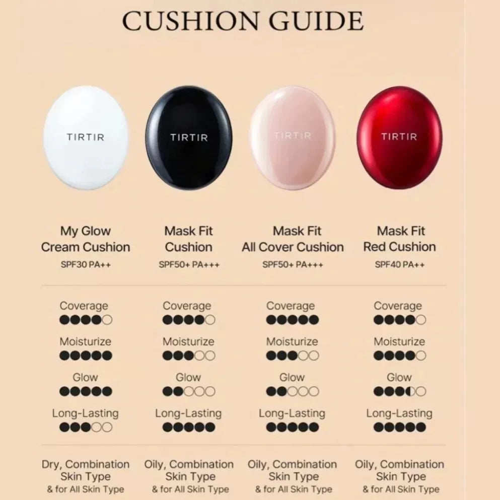 韩国TIRTIR媞乐媞乐持久遮瑕气垫隔离防晒三合一持久不脱妆正品
