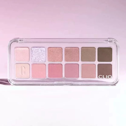 韩国CLIO珂莱欧安宥真12色眼影盘水泥盘哑光珠光消肿提亮显色正品