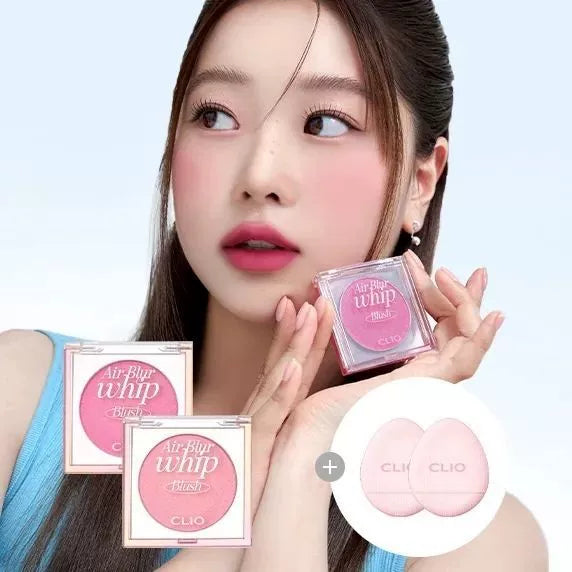 韩国Clio珂莱欧空气冰沙单色腮红柔雾持久提升气色元气少女正品