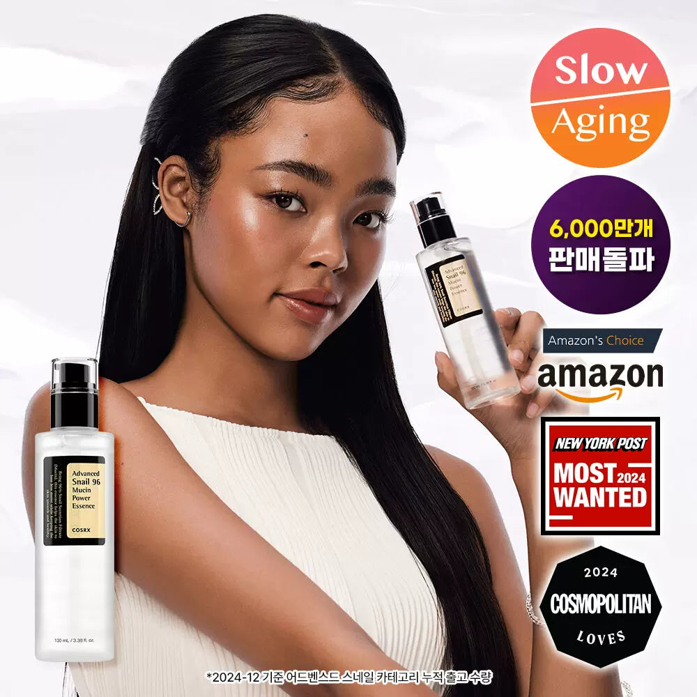 代 cosrx96%蜗牛蛋白精华液100ml 保湿修护紧致肌肤 韩国本土版