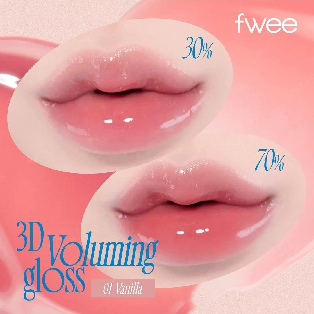 韩国Fwee水光唇釉口红镜面质地水润保湿自然3D立体嘟嘟唇妆容正品