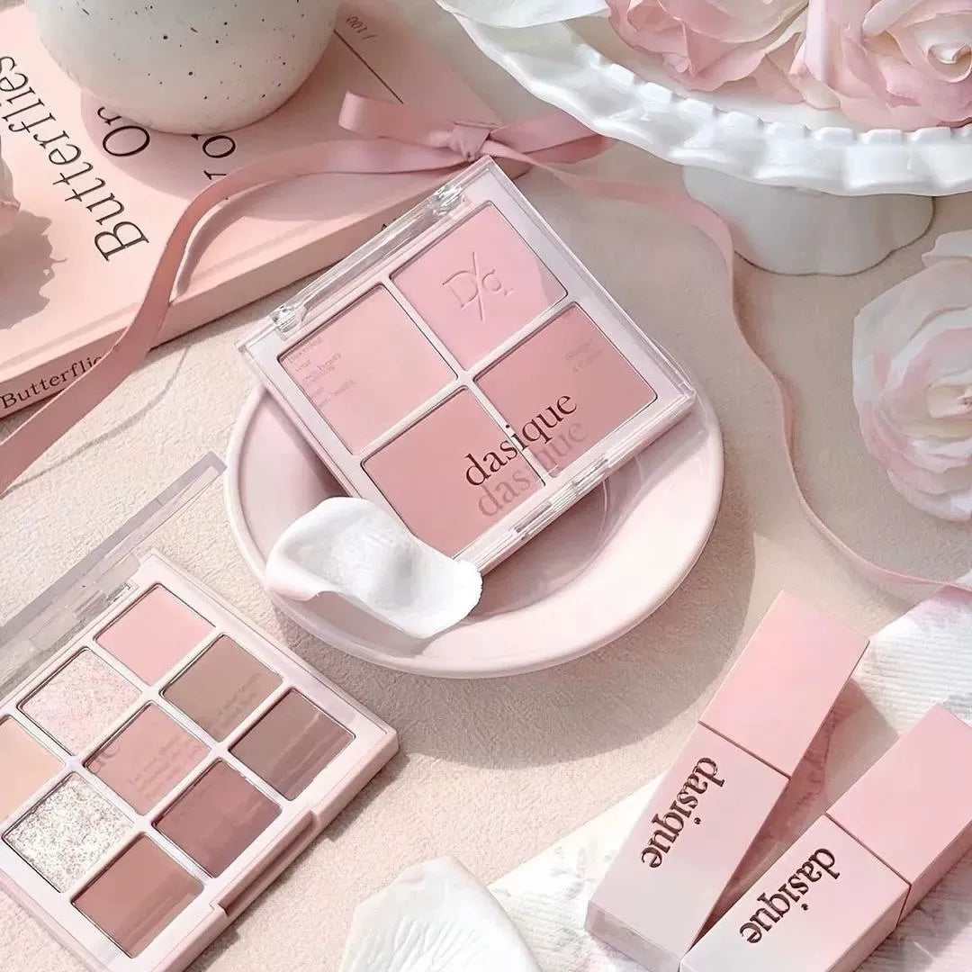 韩国Dasique玫瑰奶茶系列四色腮红盘持久不脱妆提亮温柔百搭正品