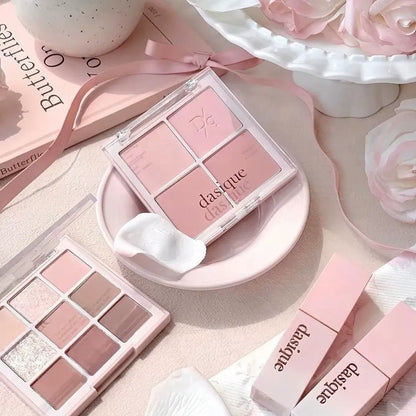 韩国Dasique玫瑰奶茶系列四色腮红盘持久不脱妆提亮温柔百搭正品