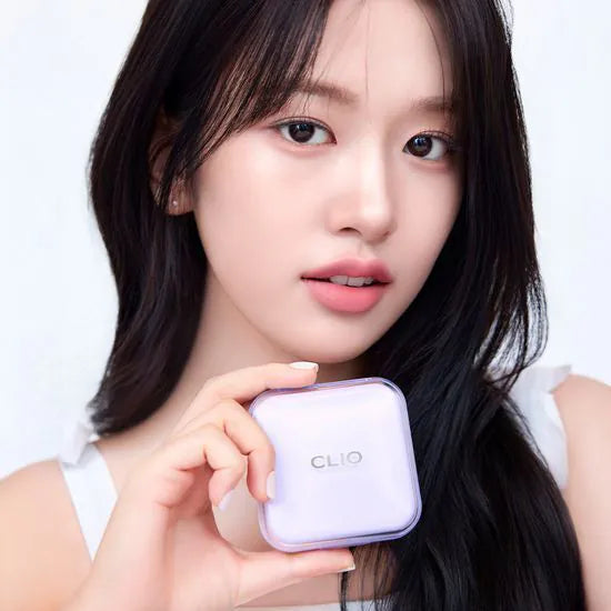 韩国Clio珂莱欧紫色柔雾气垫粉底清爽持久遮瑕提亮细腻防晒正品