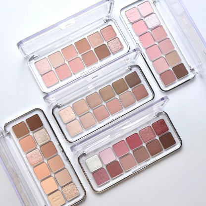 韩国CLIO珂莱欧安宥真12色眼影盘水泥盘哑光珠光消肿提亮显色正品