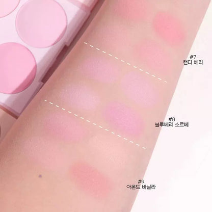 韩国Dasique代曦可冰淇淋系列四色腮红盘自然哑光蜜桃膨胀色正品