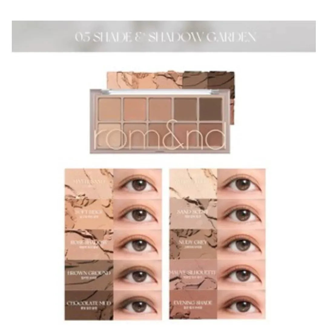 韩国Romand柔魅得花园系列十色眼影盘多色持久不脱妆高颜值正品