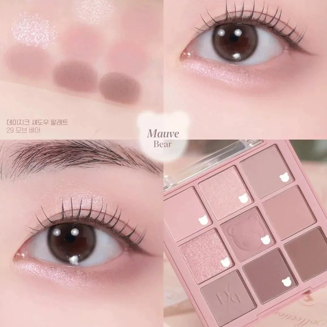 韩国Dasique代曦可小熊系列九色眼影盘持久不飞粉温柔自然正品