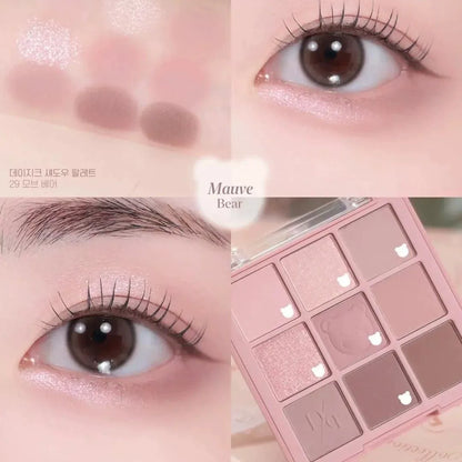 韩国Dasique代曦可小熊系列九色眼影盘持久不飞粉温柔自然正品