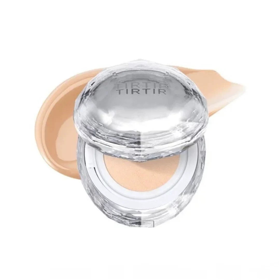 韩国新品TIRTIR水晶钻石银色气垫持久遮瑕提亮滋润防晒不脱妆正品