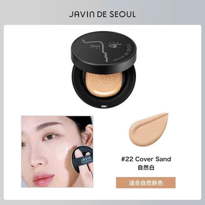 韩国Javin de seoul眨眼睛黑色气垫哑光雾面持久遮瑕提亮防晒正品