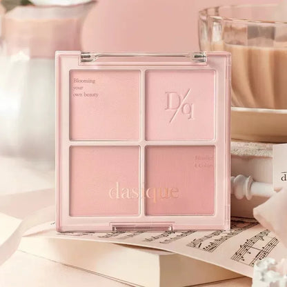 韩国Dasique玫瑰奶茶系列四色腮红盘持久不脱妆提亮温柔百搭正品