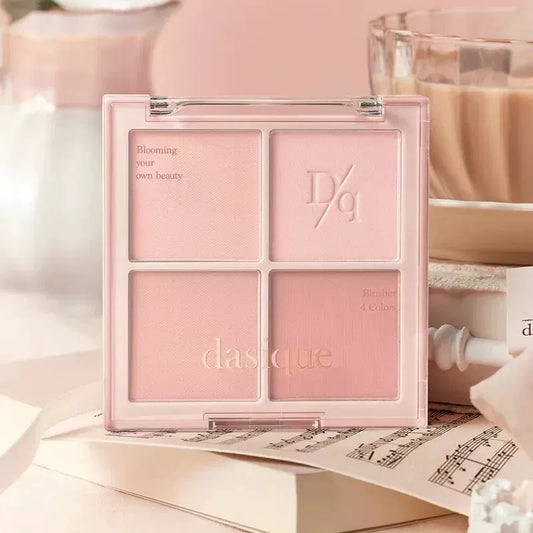 韩国Dasique玫瑰奶茶系列四色腮红盘持久不脱妆提亮温柔百搭正品