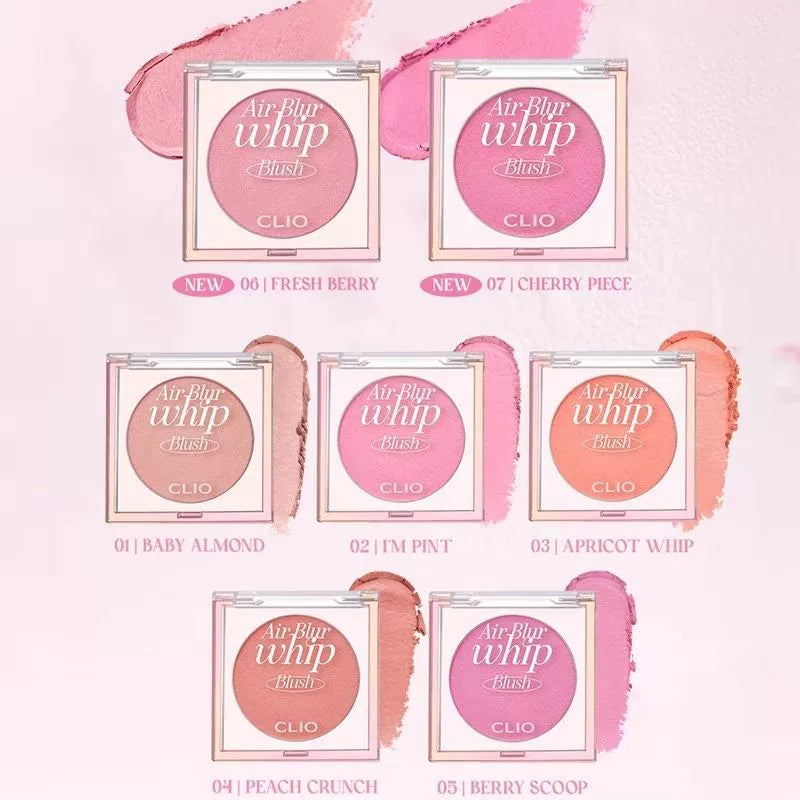 韩国Clio珂莱欧空气冰沙单色腮红柔雾持久提升气色元气少女正品