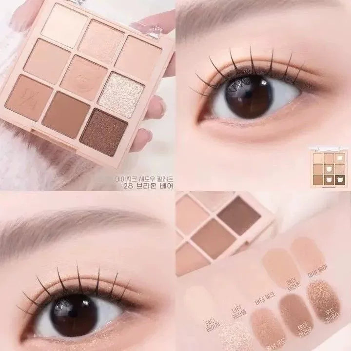 韩国Dasique代曦可小熊系列九色眼影盘持久不飞粉温柔自然正品