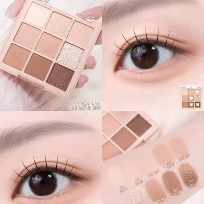 韩国Dasique代曦可小熊系列九色眼影盘持久不飞粉温柔自然正品