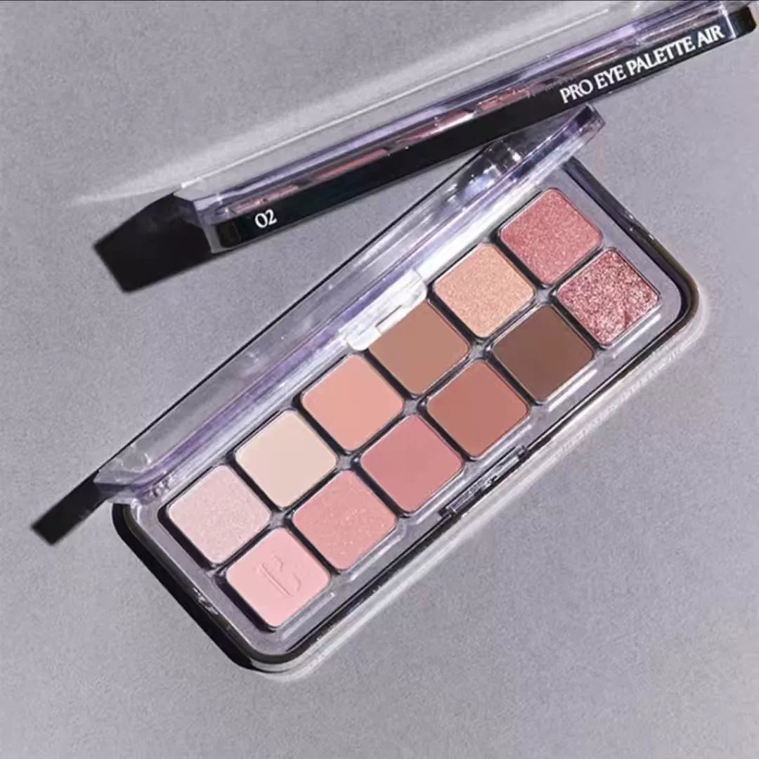 韩国CLIO珂莱欧安宥真12色眼影盘水泥盘哑光珠光消肿提亮显色正品