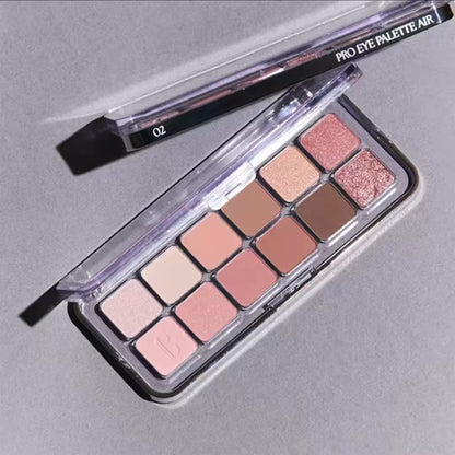 韩国CLIO珂莱欧安宥真12色眼影盘水泥盘哑光珠光消肿提亮显色正品