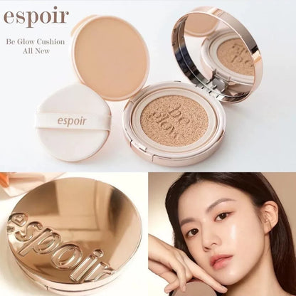 韩国Espoir艾丝珀金盖气垫轻薄哑光持久遮瑕水润不脱妆奶油肌正品