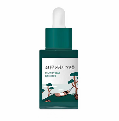 韩国Roundlab柔恩莱松树镇静积雪草安瓶补水毛孔修护敏感肌正品