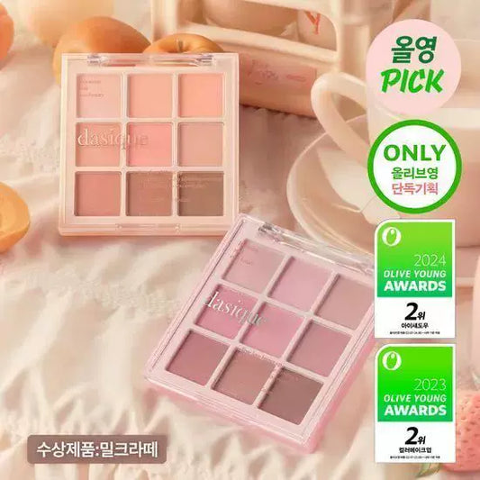 韩国Dasique果汁牛奶雾面九色眼影盘持久显色不飞粉元气百搭正品