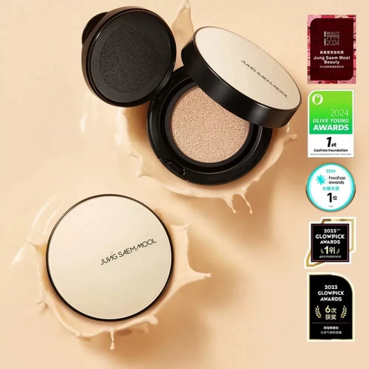 韩国Jungsaemmool郑瑄茉气垫持久遮瑕裸肤不脱妆自然亮泽防晒正品