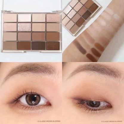 韩国Wakemake唯可魅16色格子眼影盘珠光哑光持久大地消肿显色正品