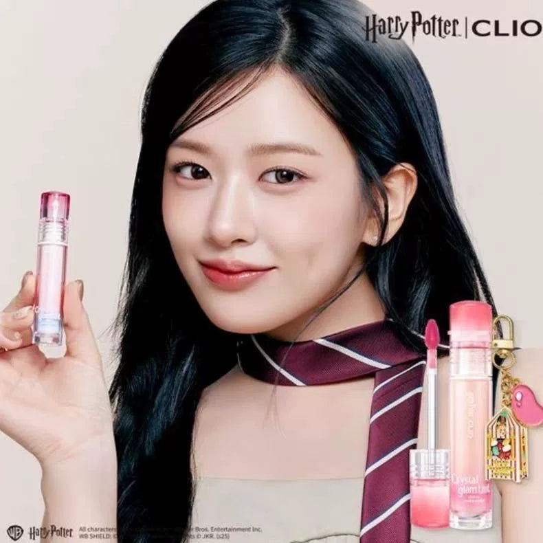 韩国Clio珂莱欧哈利波特联名水光唇釉套装送钥匙扣圆珠笔显色正品