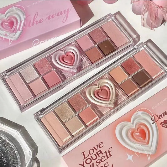 韩国Peripera菲丽菲拉爱心眼影盘腮红高光持久不脱妆高颜值正品