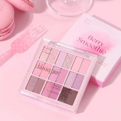 韩国Dasique代曦可新款Berry浆果草莓系列18色眼影盘珠光甜美提色