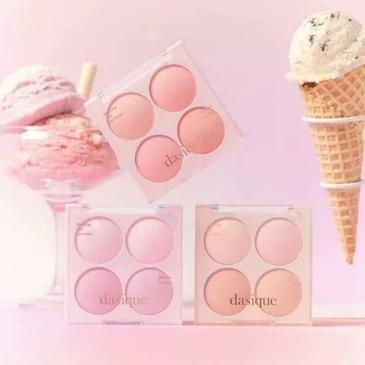 韩国Dasique代曦可冰淇淋系列四色腮红盘自然哑光蜜桃膨胀色正品