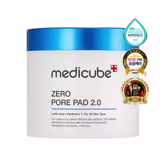 韩国Medicube紧致毛孔爽肤棉片深层保湿去角质黑头粉刺70片正品