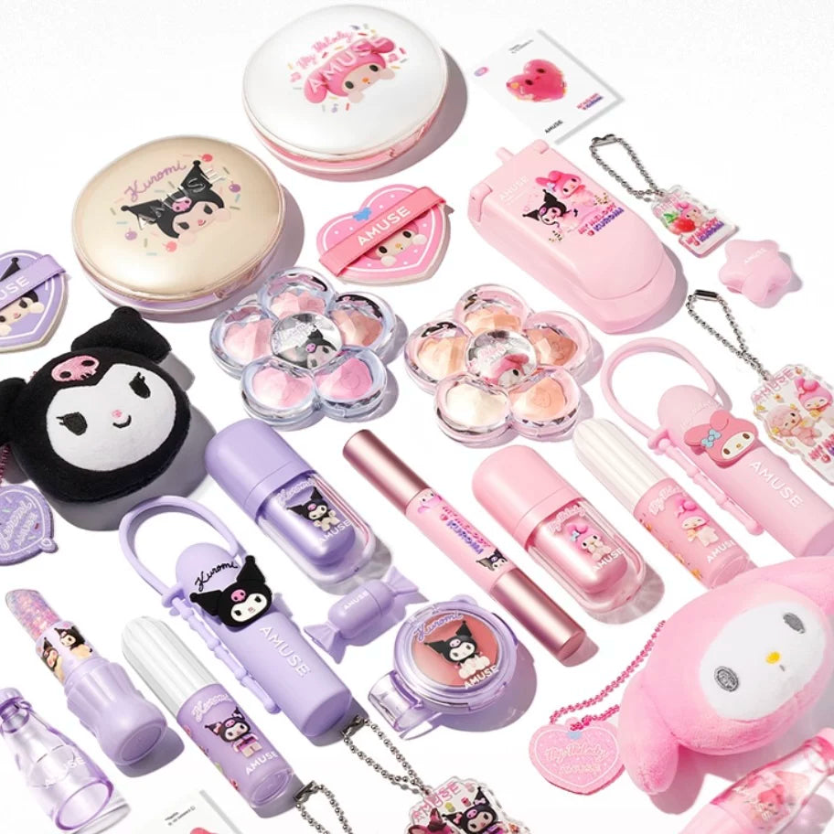 部分现货 代 amuse联名 库洛米美乐蒂彩妆 眼影.气垫.唇釉.腮红