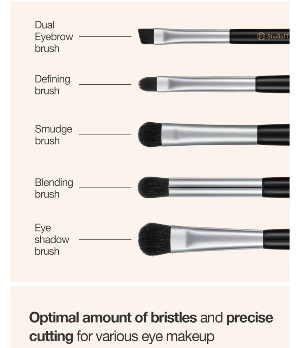 韩国Studio17五支眼部化妆刷套装眼影眼线睫毛刷卧蚕细节晕染正品