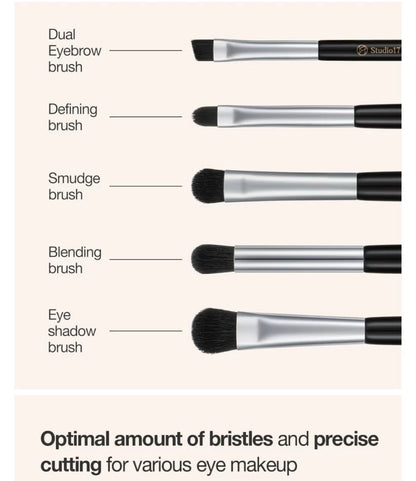韩国Studio17五支眼部化妆刷套装眼影眼线睫毛刷卧蚕细节晕染正品