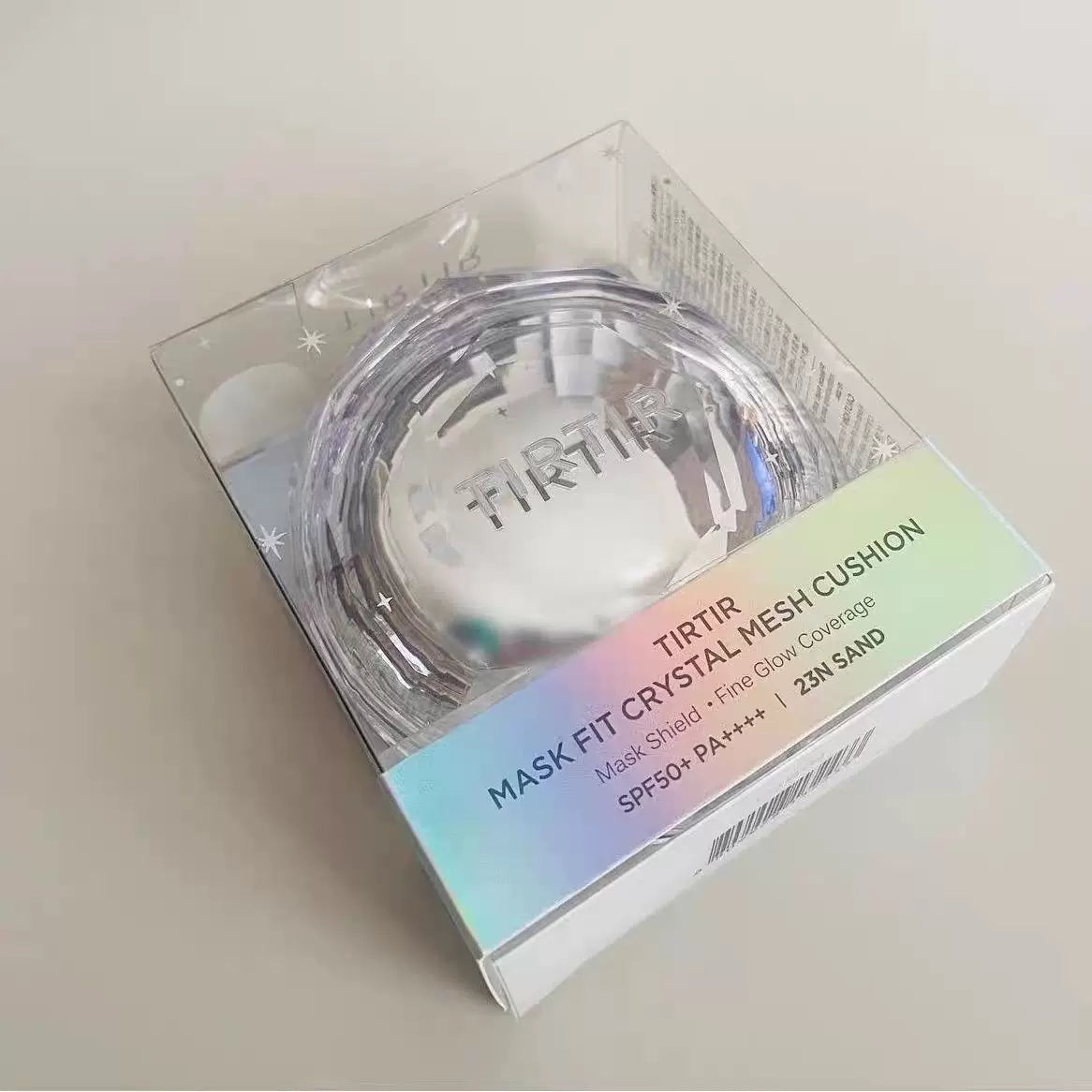 韩国新品TIRTIR水晶钻石银色气垫持久遮瑕提亮滋润防晒不脱妆正品