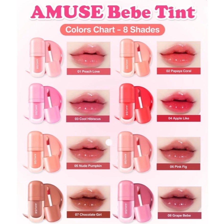 In stock｜Amuse Bebe Tint Rich Watery Baby Lip Glaze